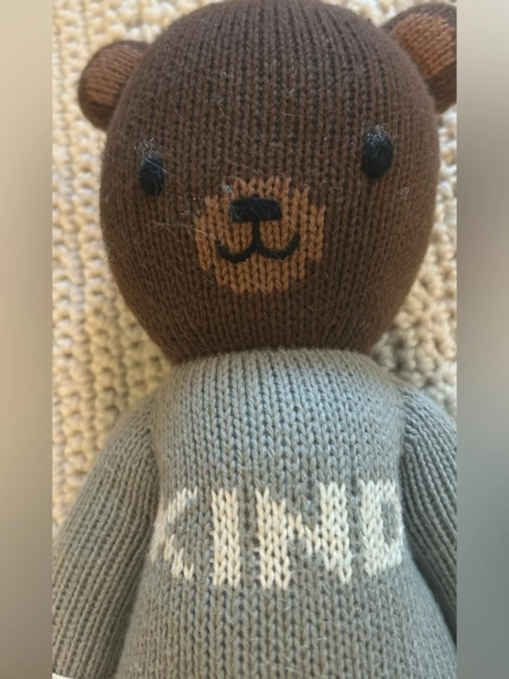 Cuddle + Kind Oliver the Bear 13” Hand Knit Doll OOS
